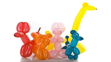 Twisting balloon sculptures adds color to a birthday party!